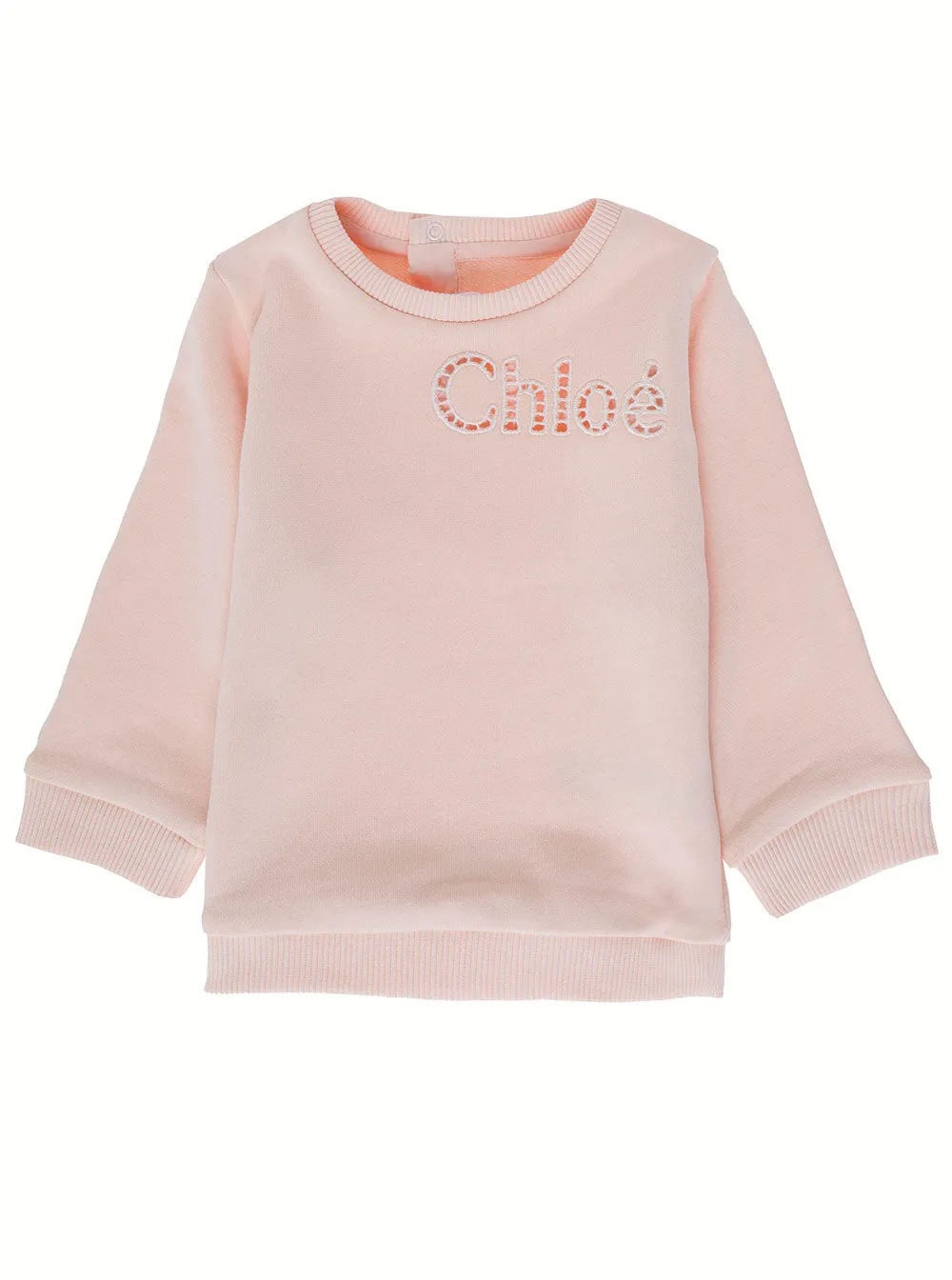 Chlo Kids Logo Embroidered Crewneck Sweatshirt