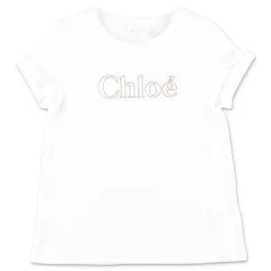 Chlo Kids Logo Embroidered T-Shirt