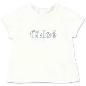 Chlo Kids Logo Embroidered T-Shirt