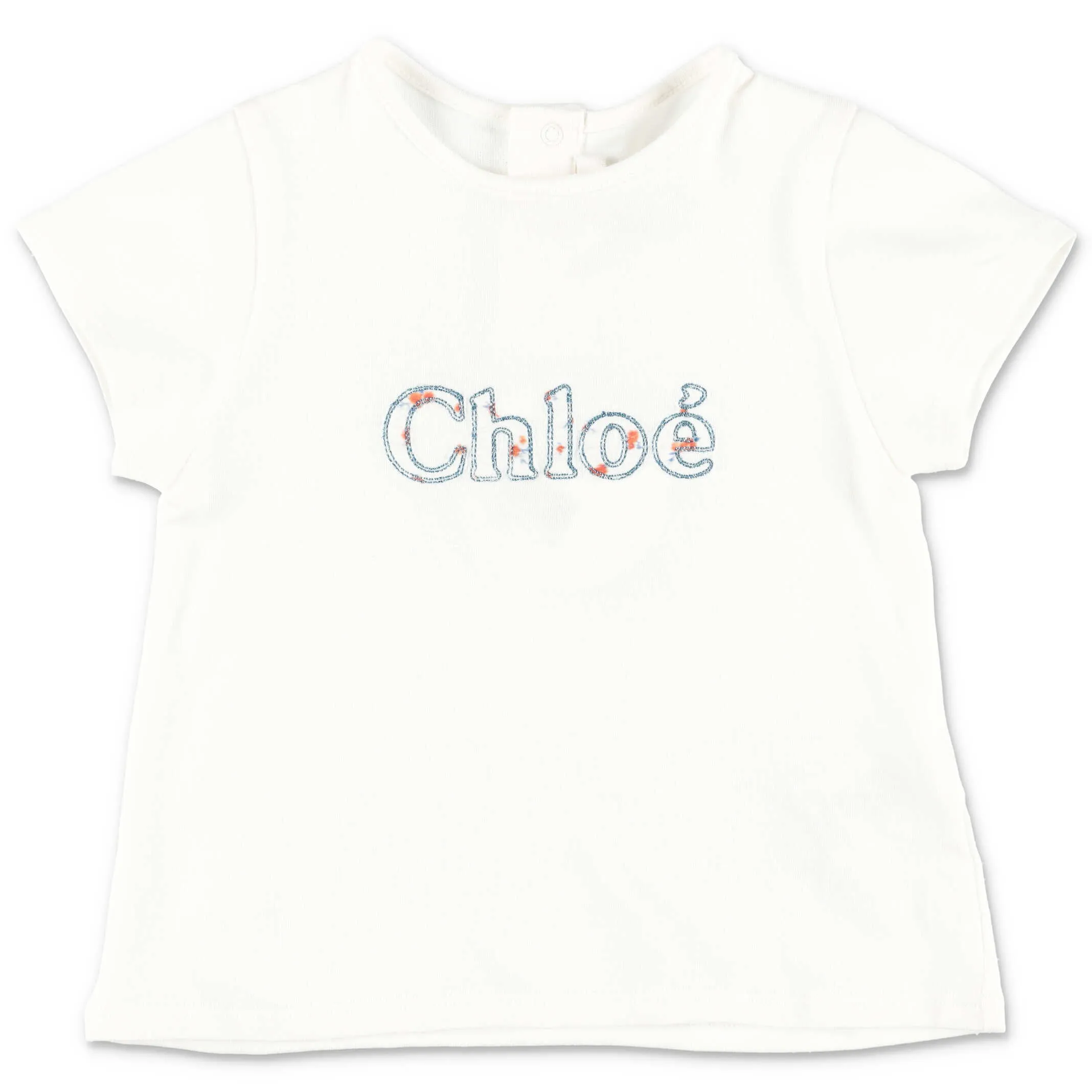 Chlo Kids Logo Embroidered T-Shirt