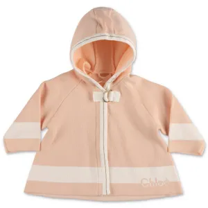 Chlo Kids Logo Intarsia Hooded Cape