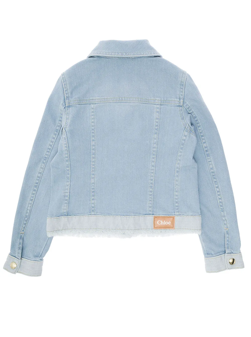 Chlo Kids Logo Patch Denim Jacket