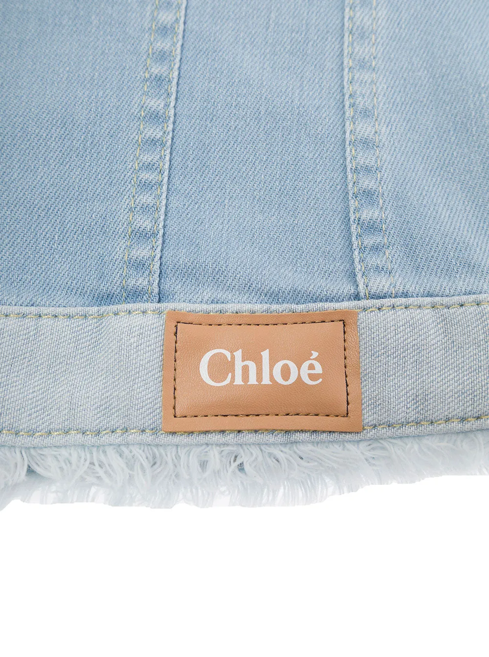 Chlo Kids Logo Patch Denim Jacket