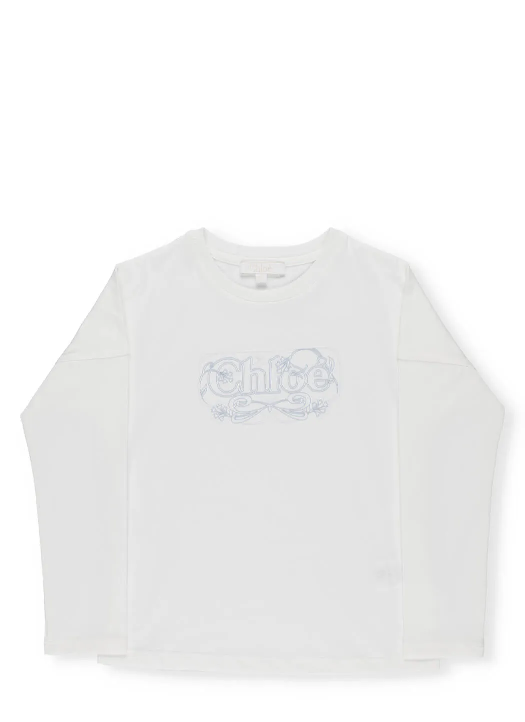 Chlo Kids Logo Printed Long-Sleeve T-Shirt