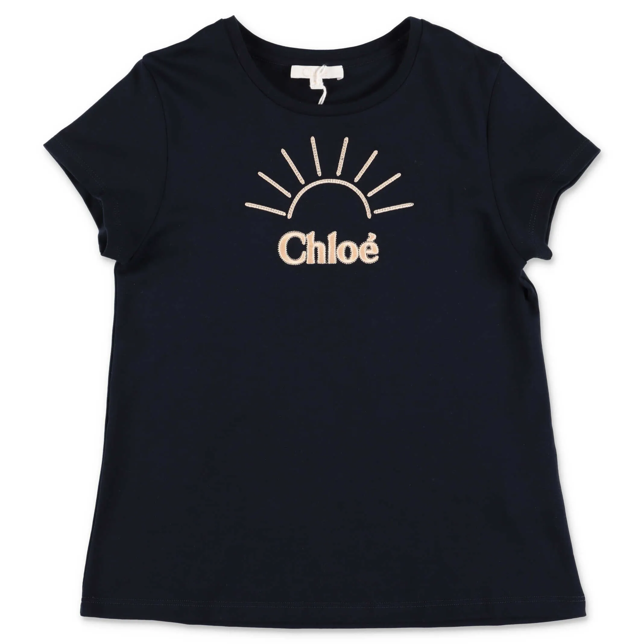 Chlo Kids Logo Sun Embroidered T-Shirt