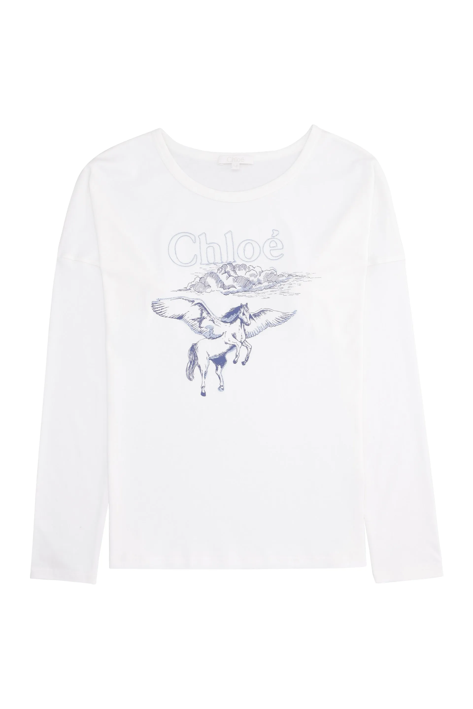 Chlo Kids Pegasus Printed Long-Sleeve T-Shirt
