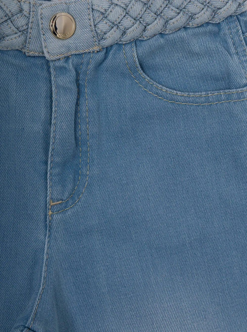 Chlo Kids Weave Waist Straight Leg Jeans