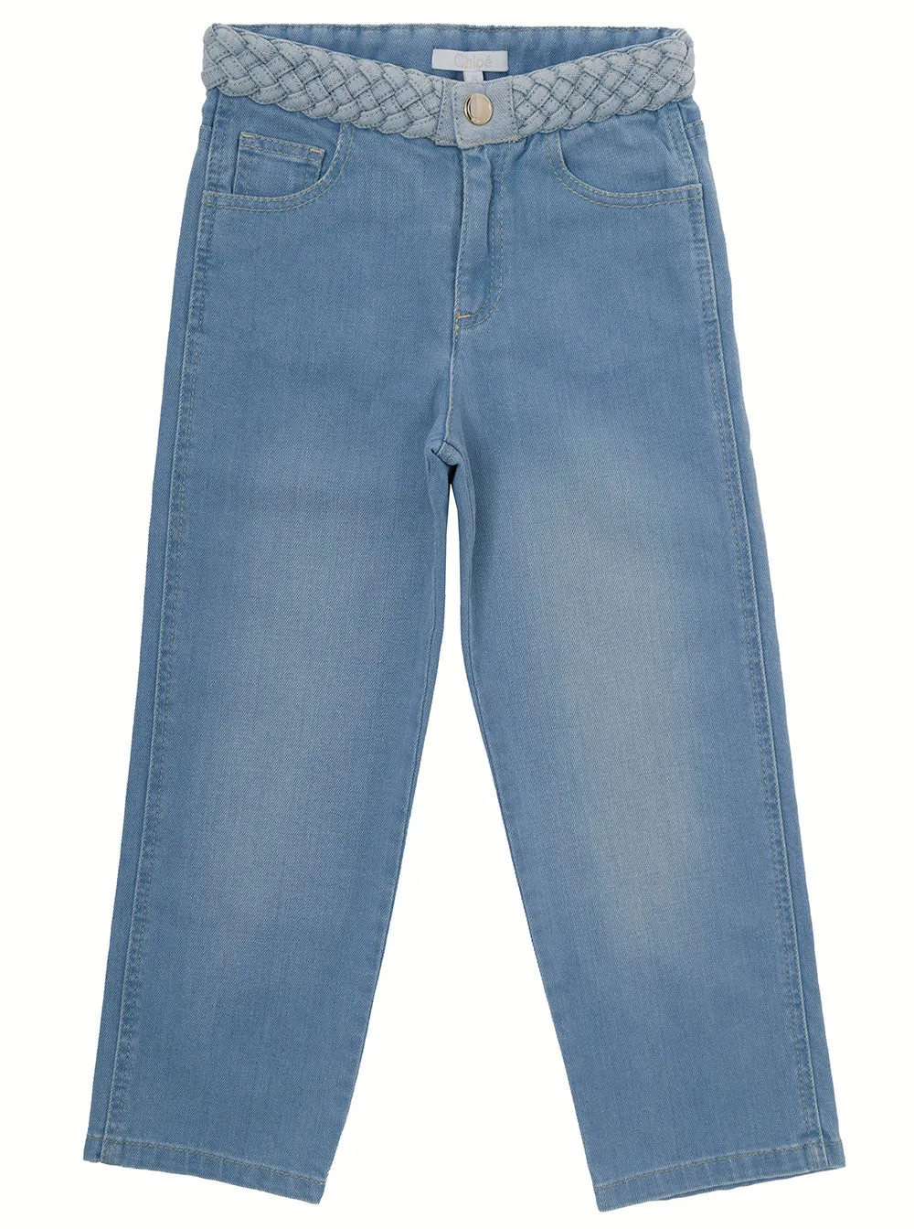 Chlo Kids Weave Waist Straight Leg Jeans