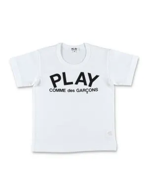 Comme des Garons Play Kids Logo Printed T-Shirt