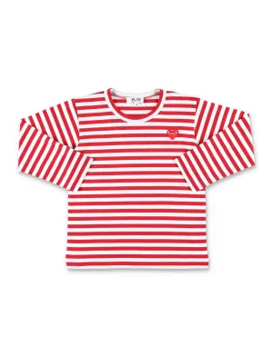 Comme des Garons Play Kids Striped Long-Sleeved T-Shirt