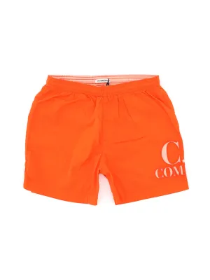 C.P. Company Kids Logo Embroidered Swim Shorts