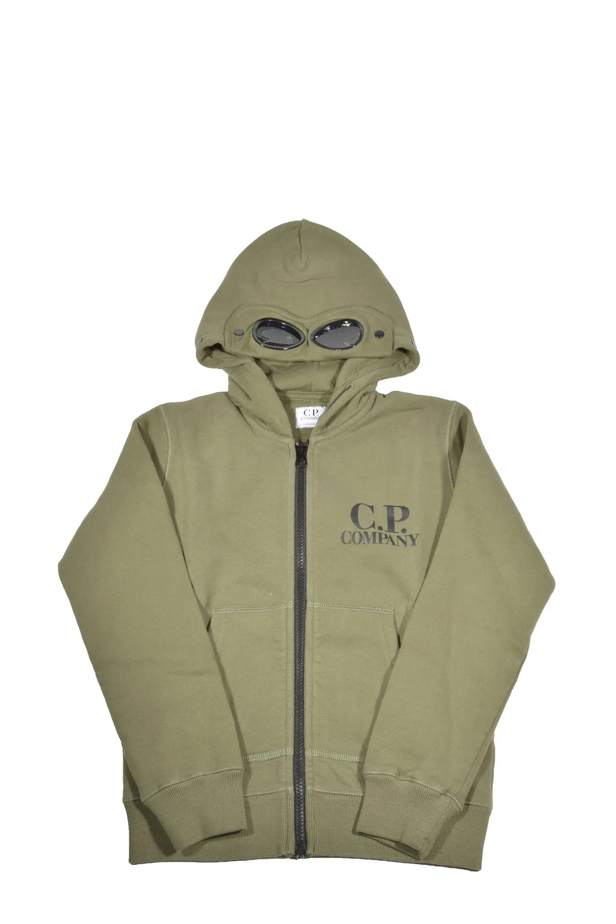 C.P. Company Kids Logo Printed Hooded Jacket