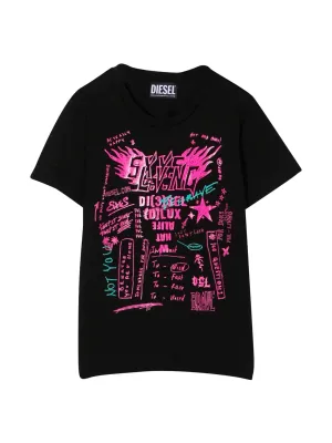 Diesel Kids Graphic Printed T-Shirt