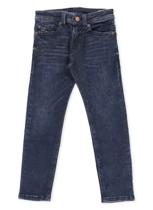 Diesel Kids Logo Patch Slim Fit Jeans