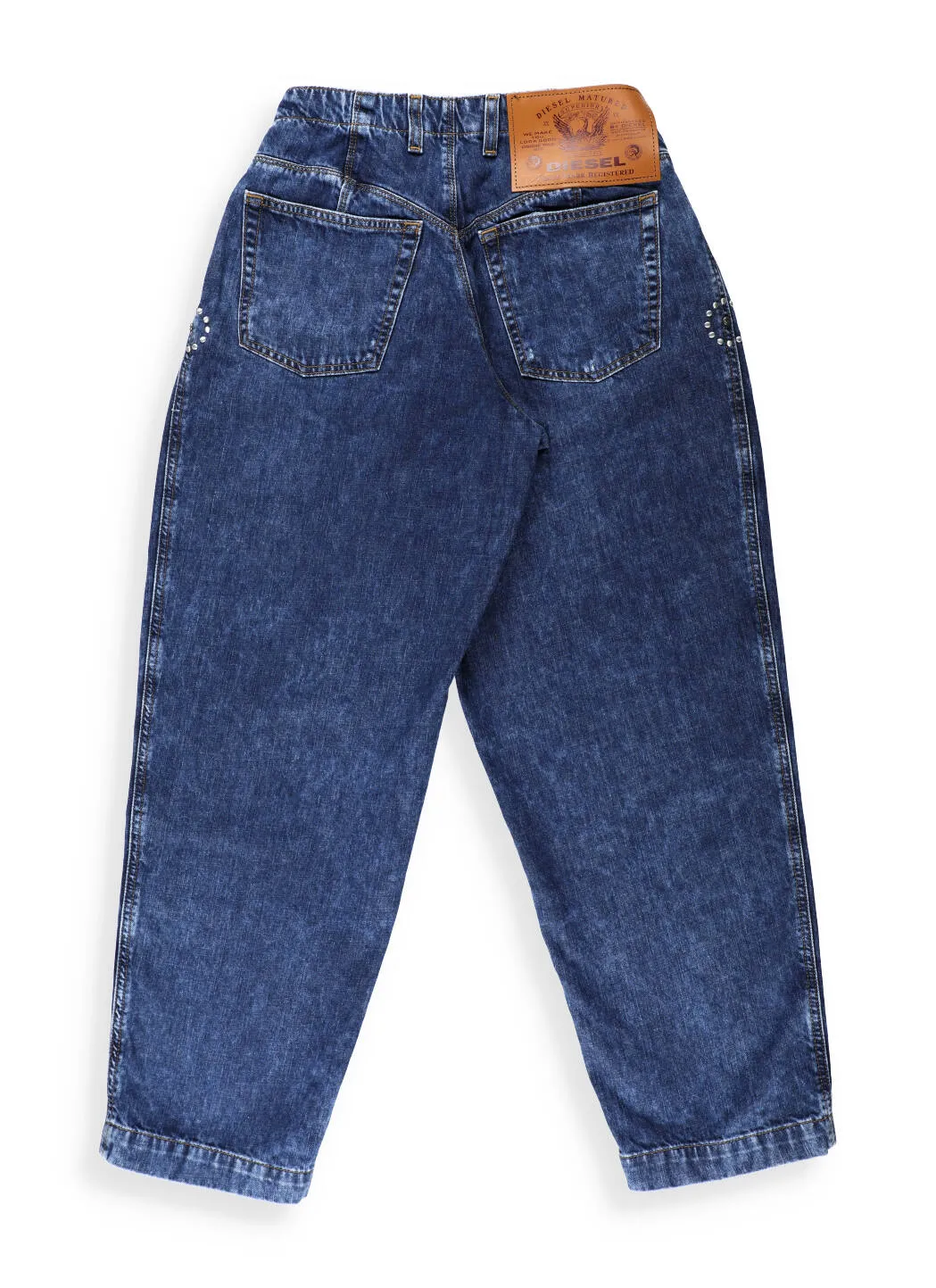 Diesel Kids Logo Patch Tapered Jeans