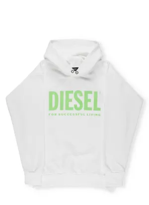 Diesel Kids Logo Slogan Printed Hoodie