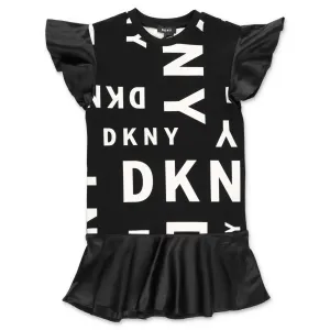 DKNY Kids Allover Logo Printed Dress