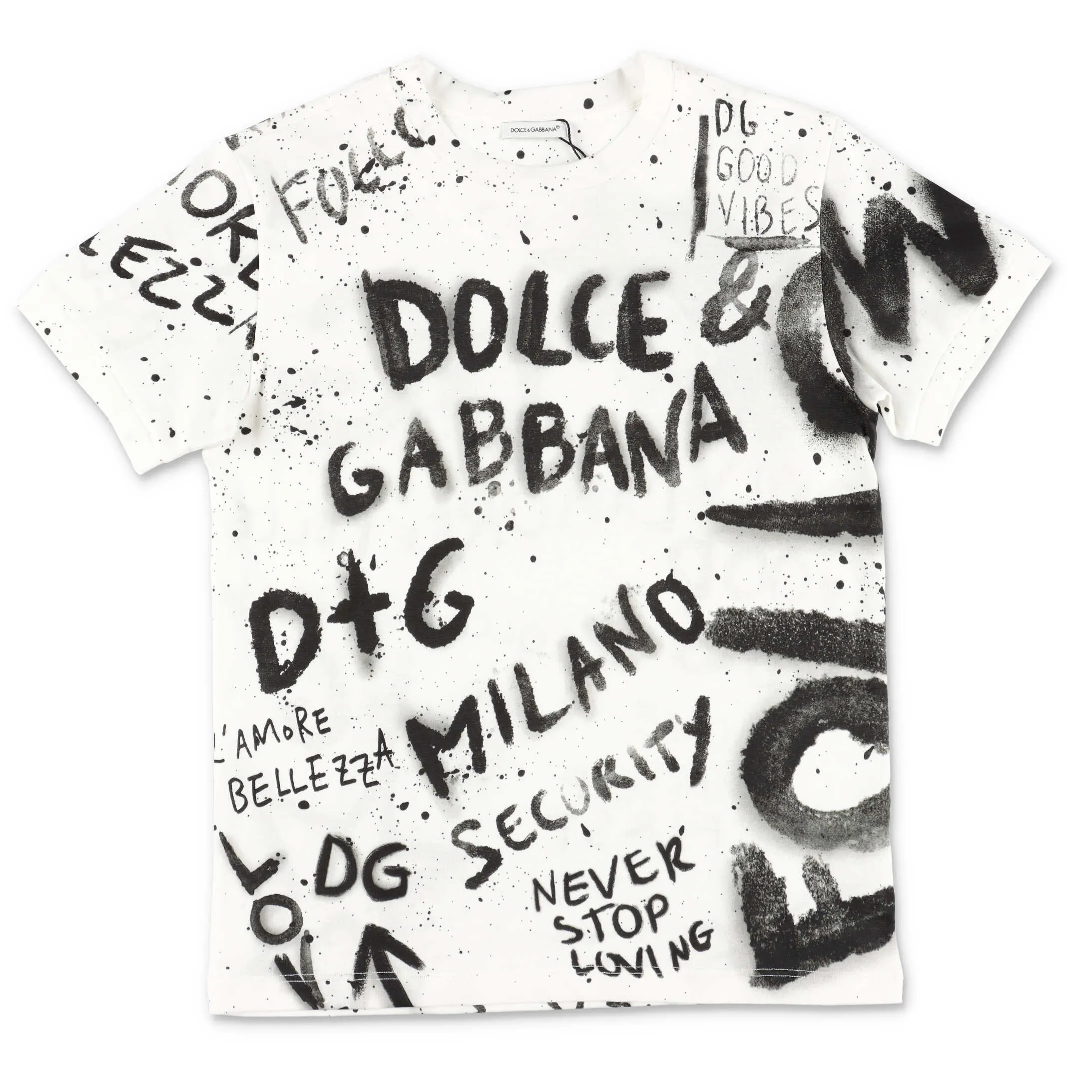 Dolce & Gabbana Kids Allover Logo Printed T-Shirt