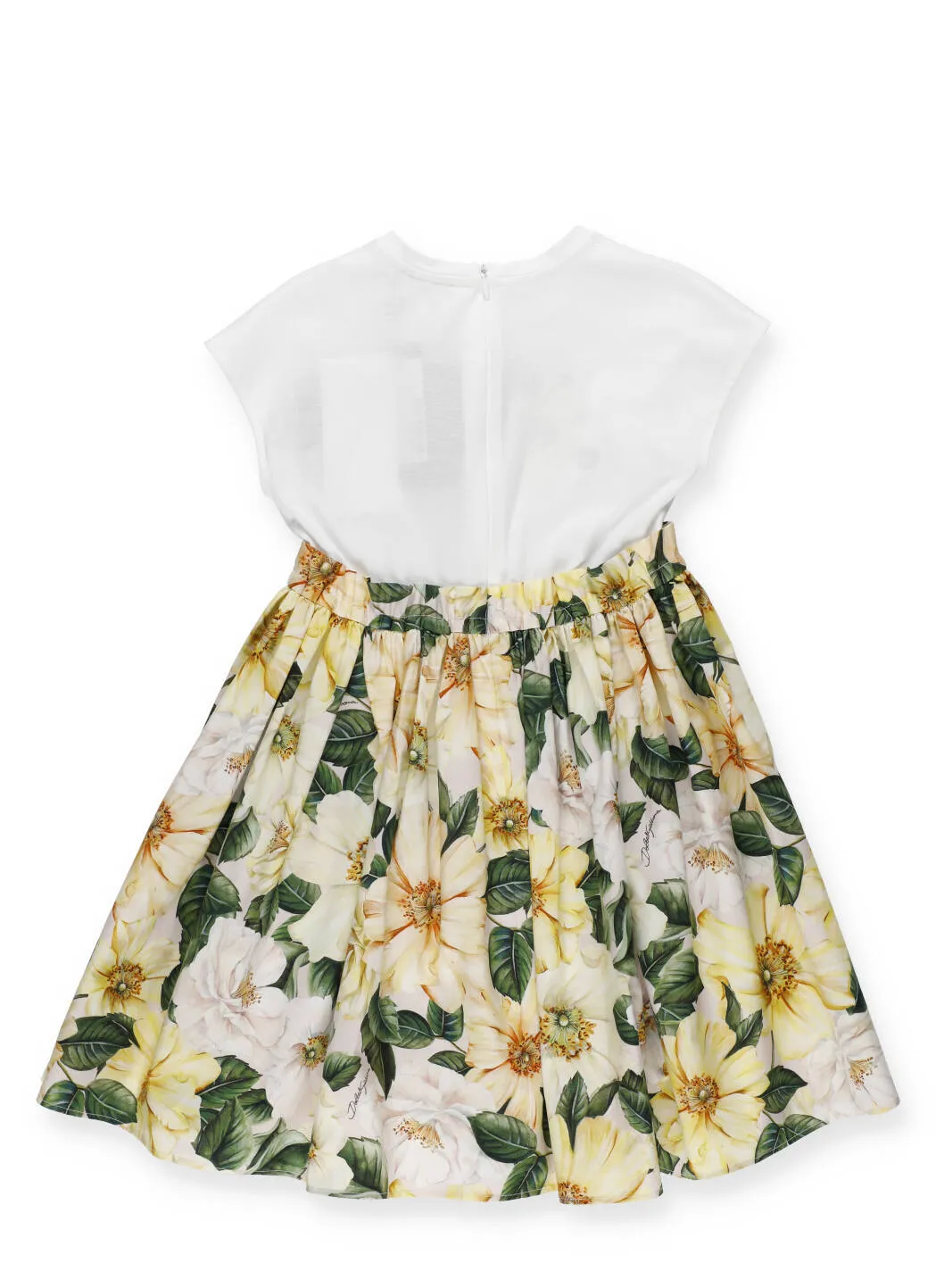 Dolce & Gabbana Kids Camellia Print Midi Dress