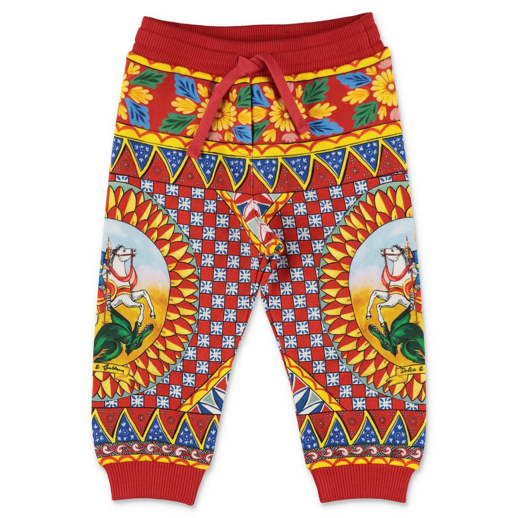 Dolce & Gabbana Kids Carretto Print Jogging Pants