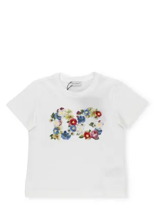 Dolce & Gabbana Kids Floral Appliqu Logo T-Shirt