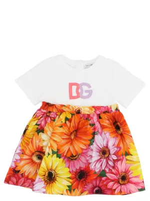 Dolce & Gabbana Kids Gerbera Daisy Print Dress