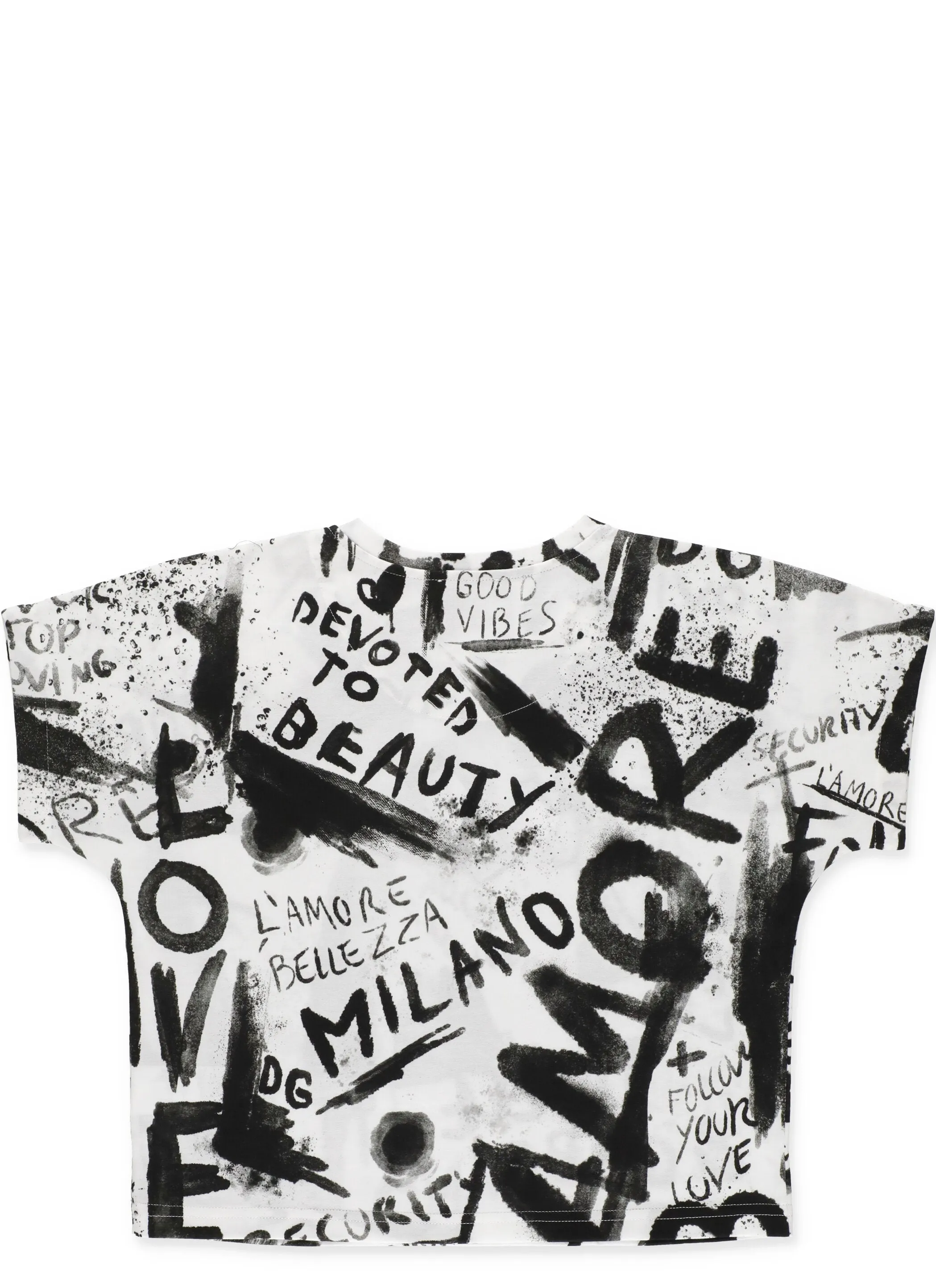 Dolce & Gabbana Kids Graffiti Logo Print T-Shirt