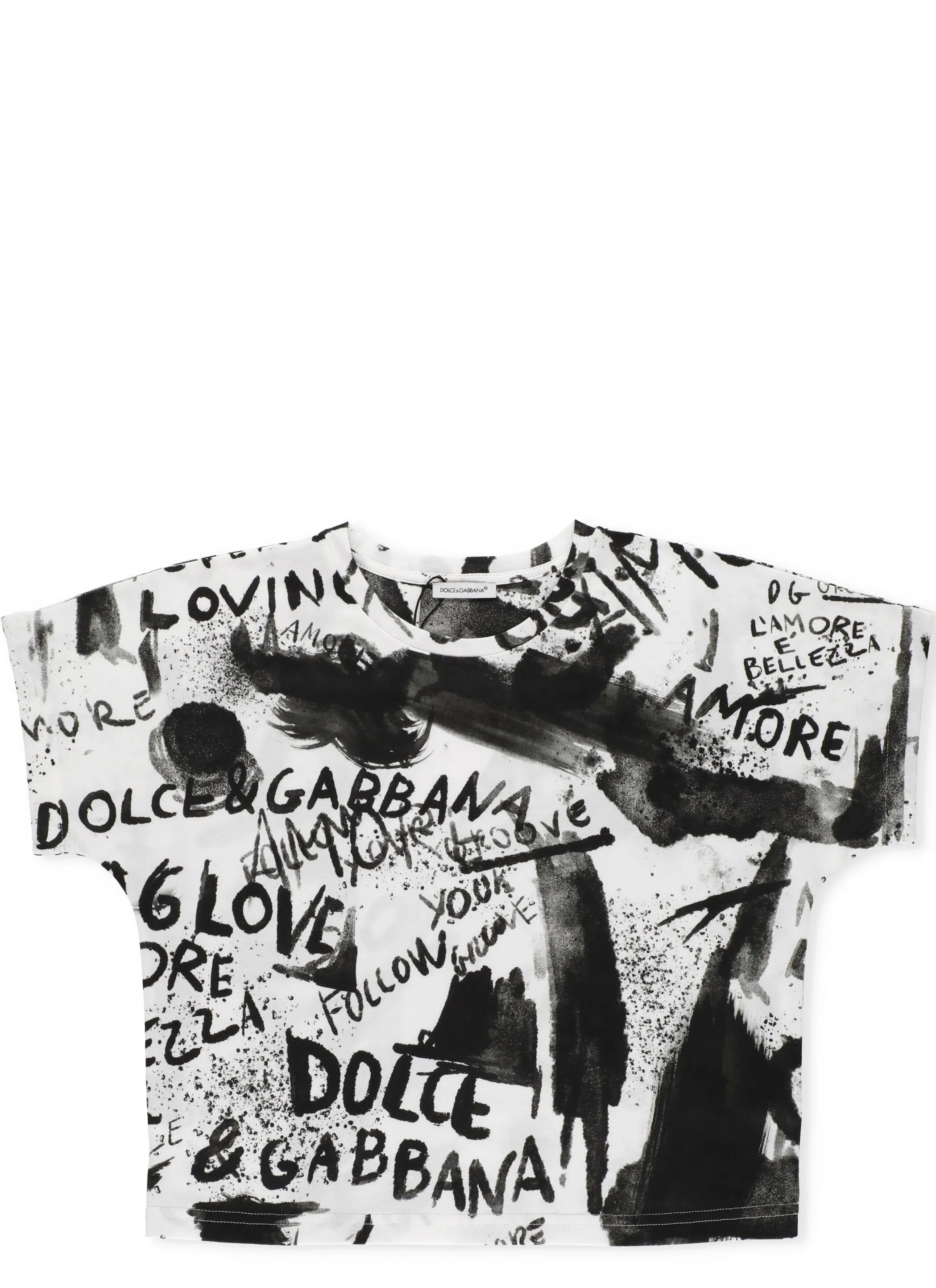 Dolce & Gabbana Kids Graffiti Logo Print T-Shirt