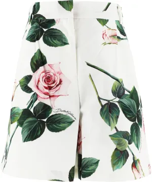Dolce & Gabbana Kids Rose Printed Shorts