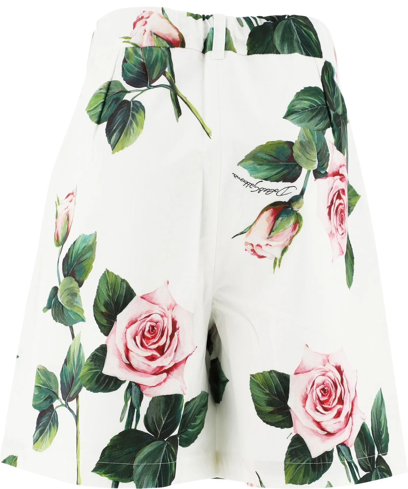 Dolce & Gabbana Kids Rose Printed Shorts