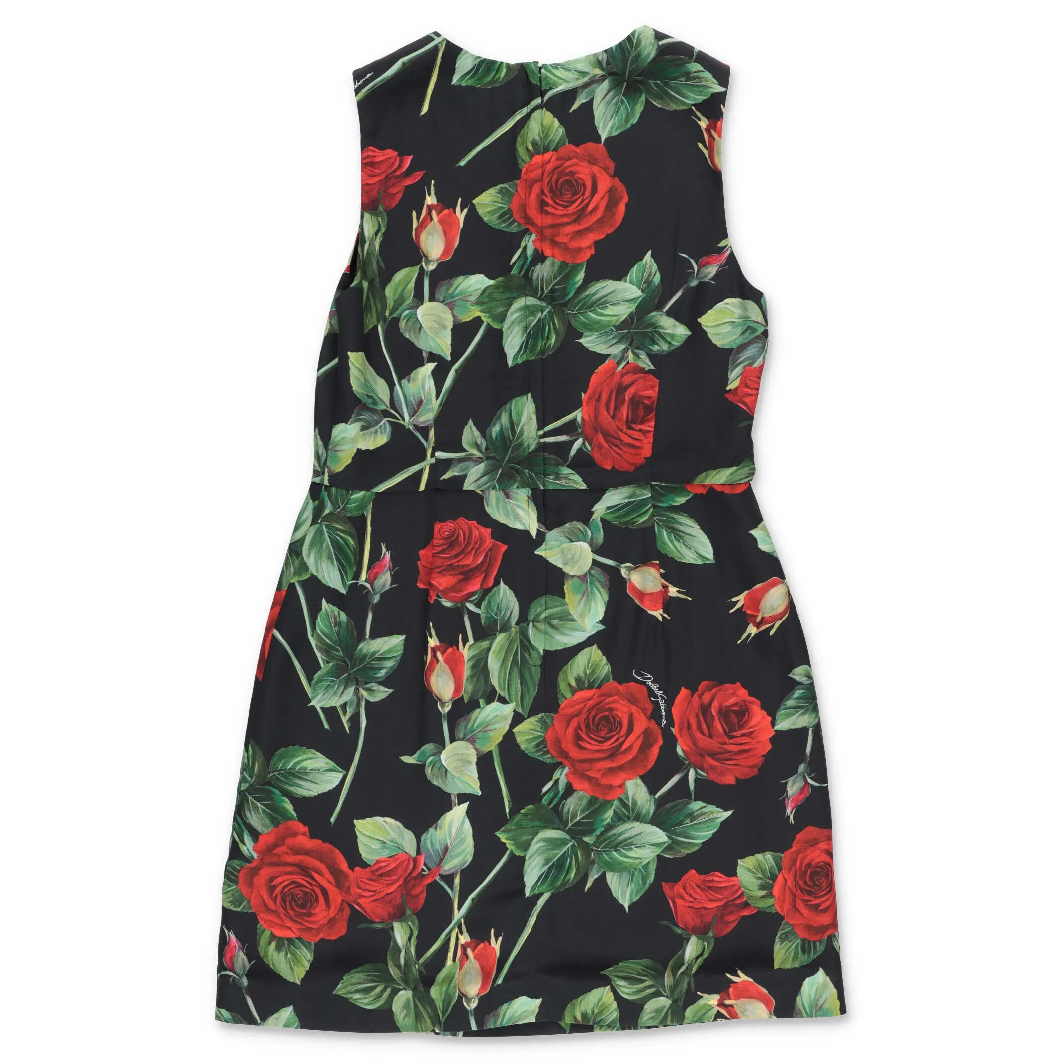 Dolce & Gabbana Kids Rose Printed Sleeveless Dress