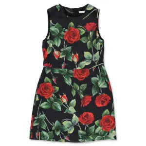 Dolce & Gabbana Kids Rose Printed Sleeveless Dress