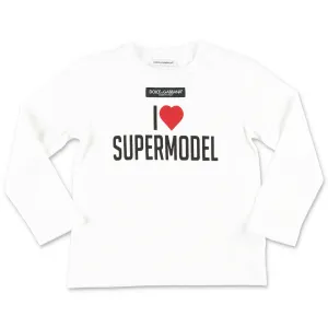 Dolce & Gabbana Kids Slogan Printed Long Sleeve T-Shirt