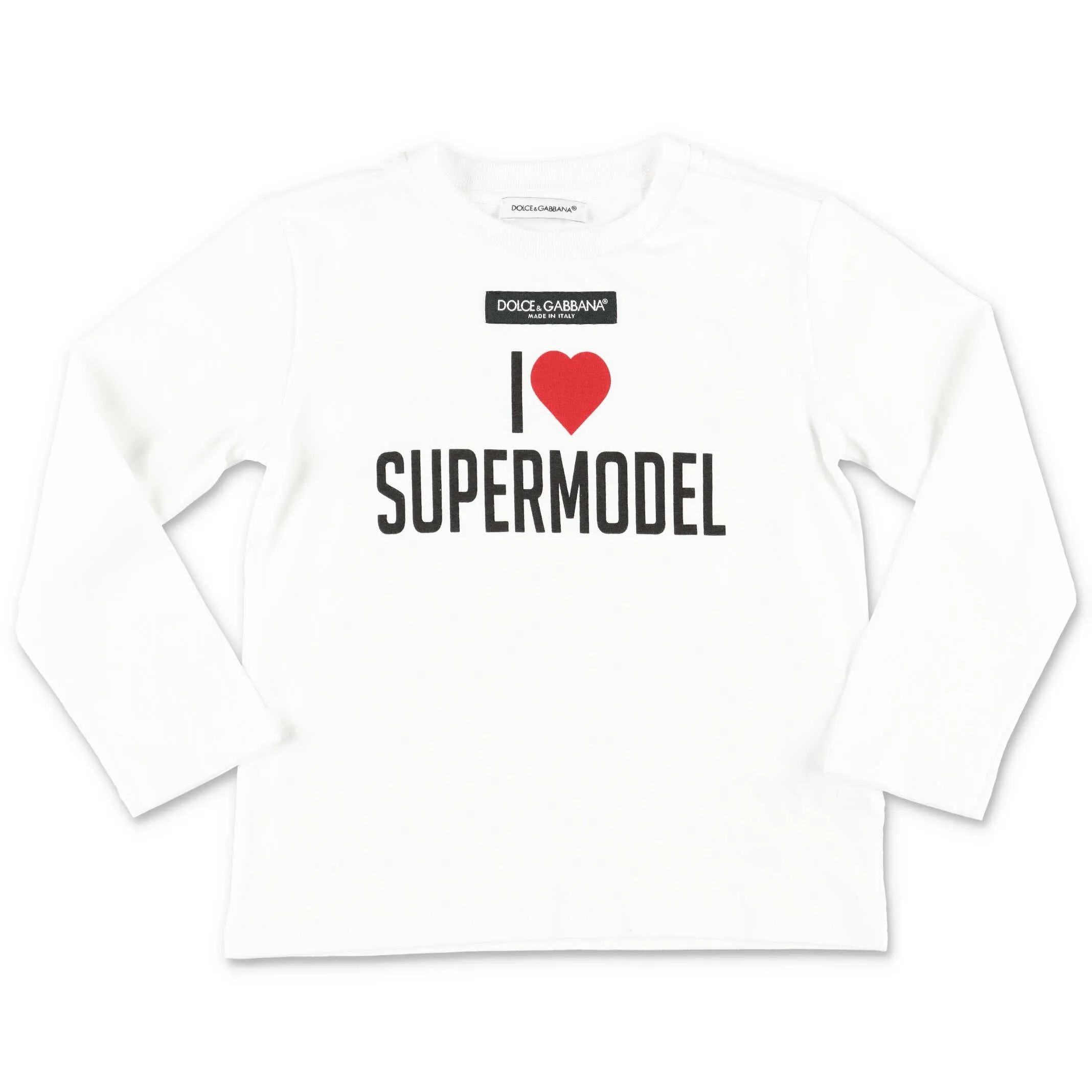 Dolce & Gabbana Kids Slogan Printed Long Sleeve T-Shirt