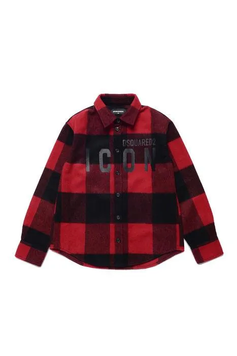 Dsquared2 Kids Check Pattern Long Sleeved Shirt
