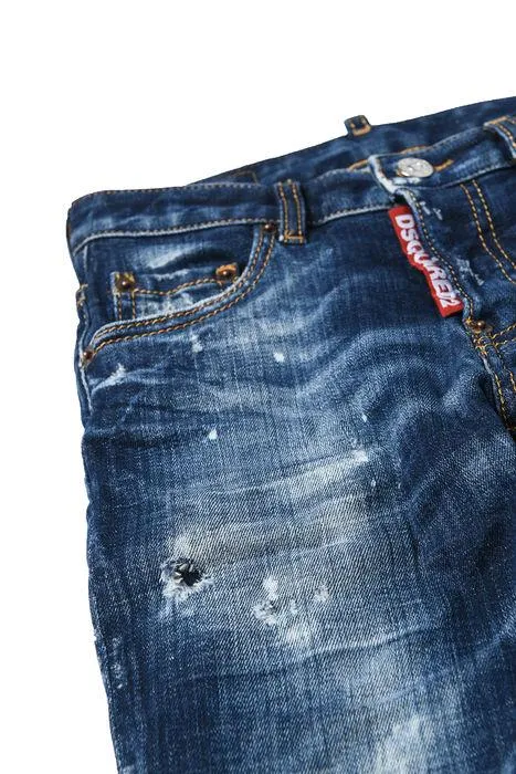 Dsquared2 Kids Logo Patch Distressed Jeans