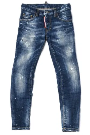 Dsquared2 Kids Logo Patch Distressed Jeans