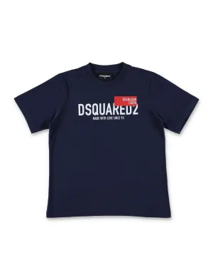 Dsquared2 Kids Logo Printed Crewneck T-Shirt