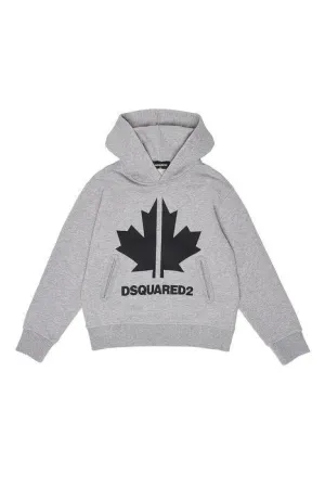 Dsquared2 Kids Logo Printed Long Sleeved Hoodie