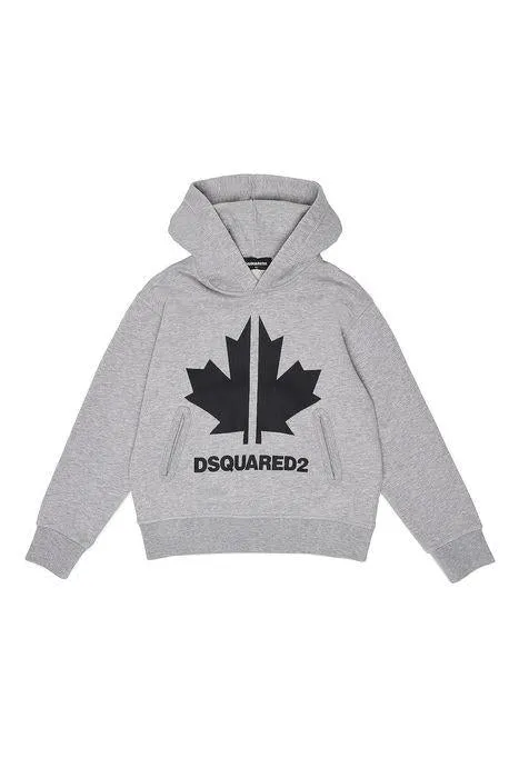 Dsquared2 Kids Logo Printed Long Sleeved Hoodie