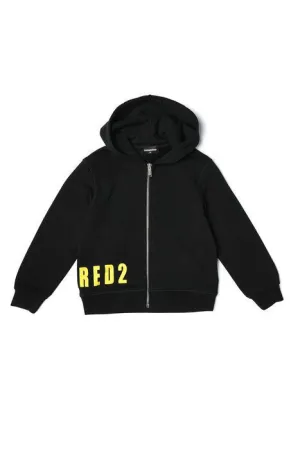 Dsquared2 Kids Logo Printed Zip-Up Hoodie