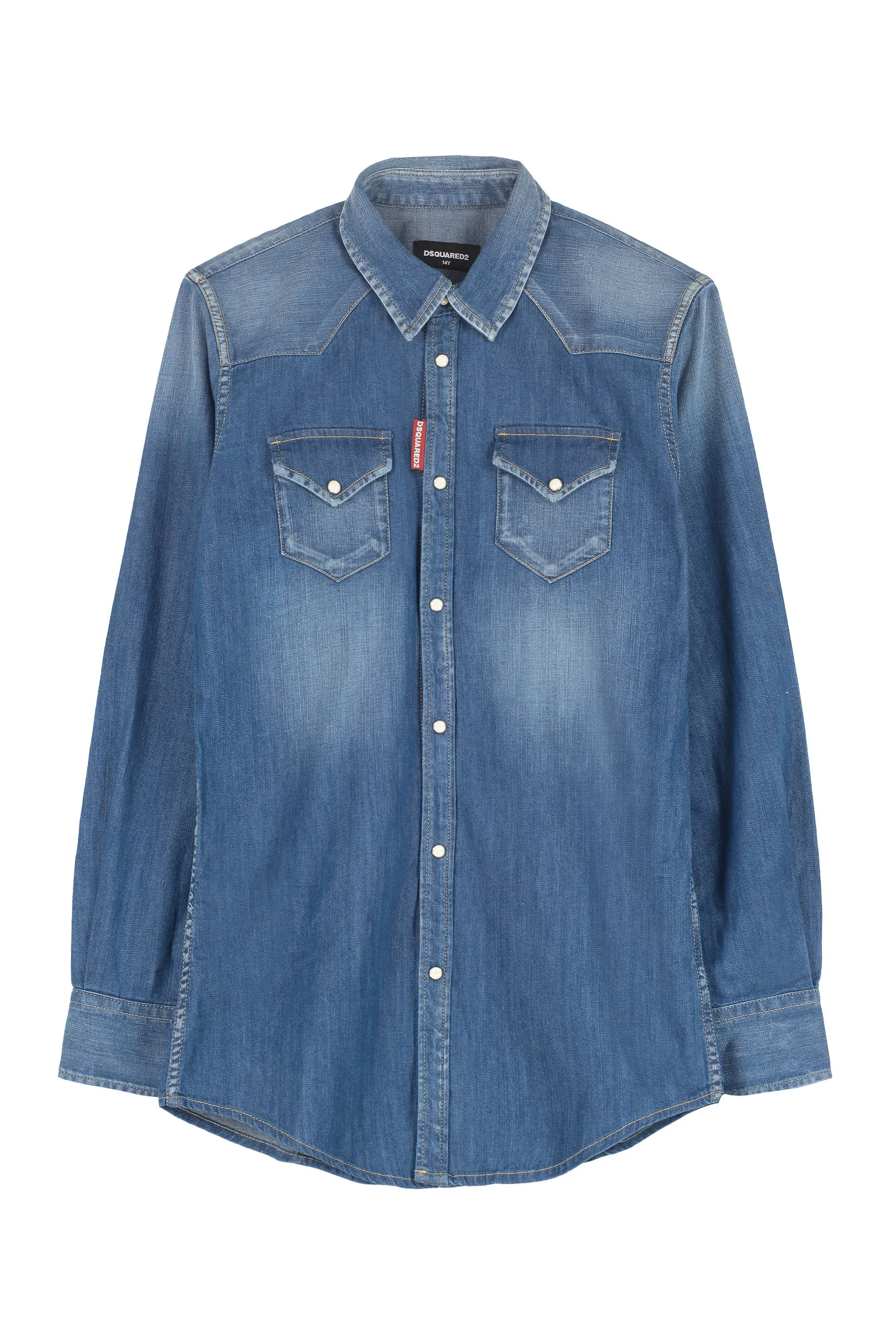 Dsquared2 Kids Logo Tag Denim Shirt