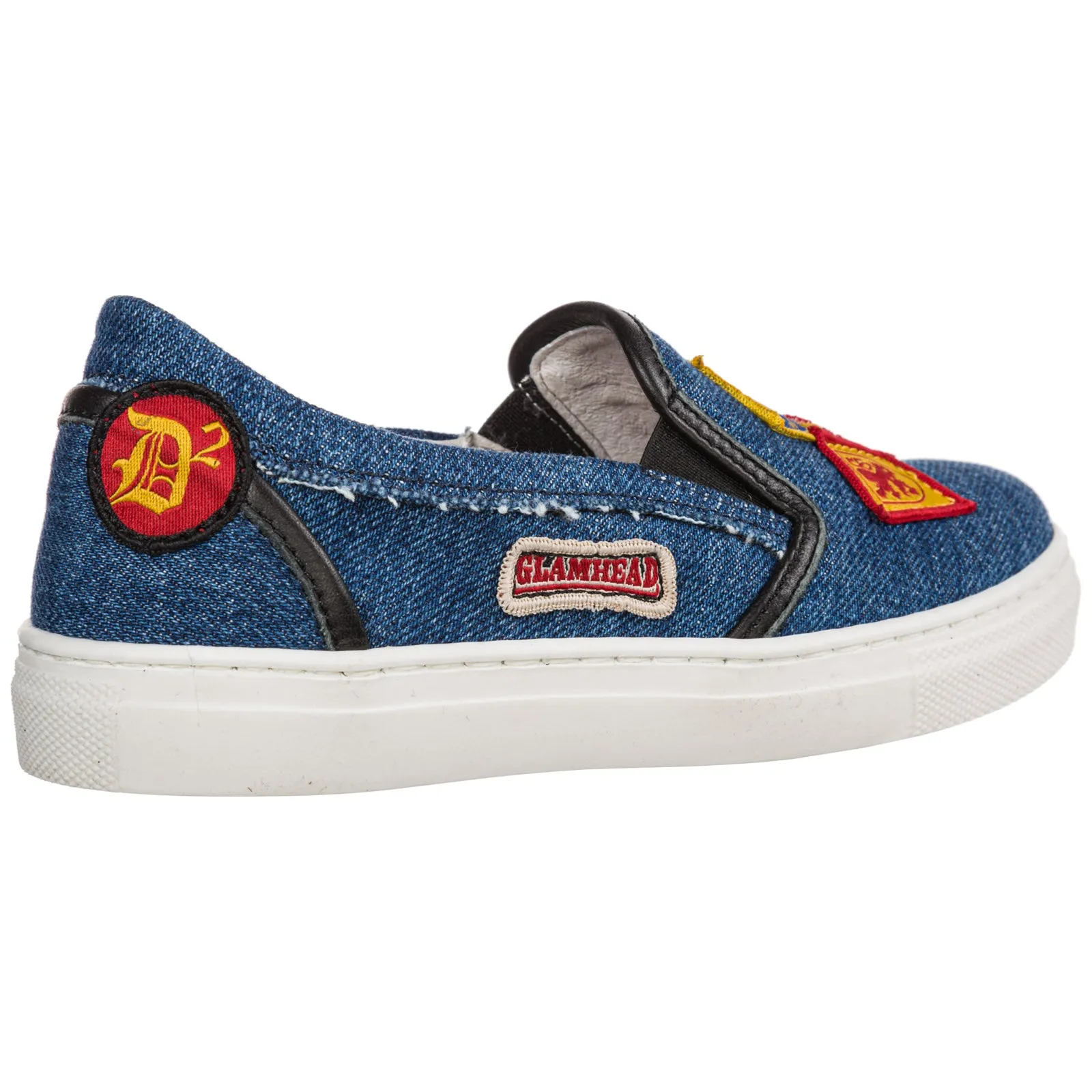 Dsquared2 Kids Patch Detail Denim Slip-On Sneakers