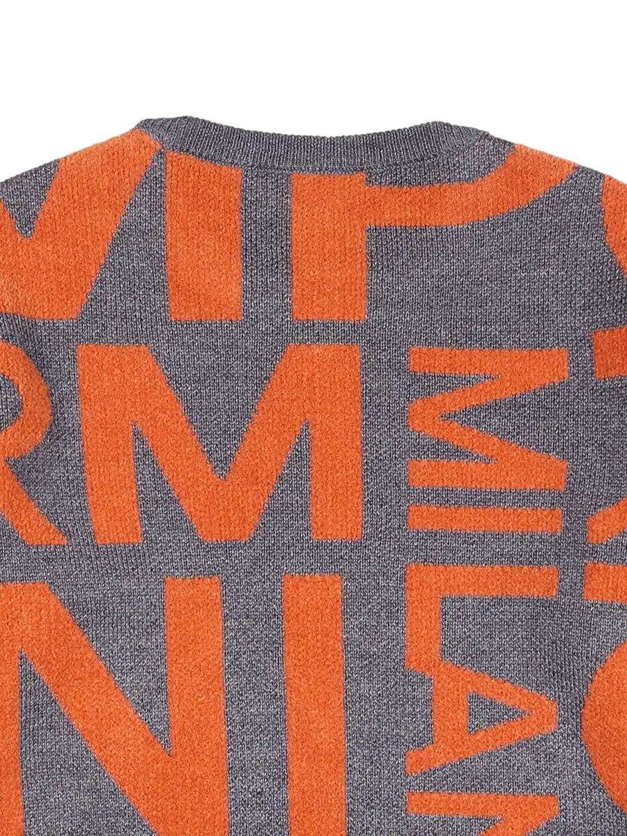 Emporio Armani Kids Intarsia Crewneck Jumper