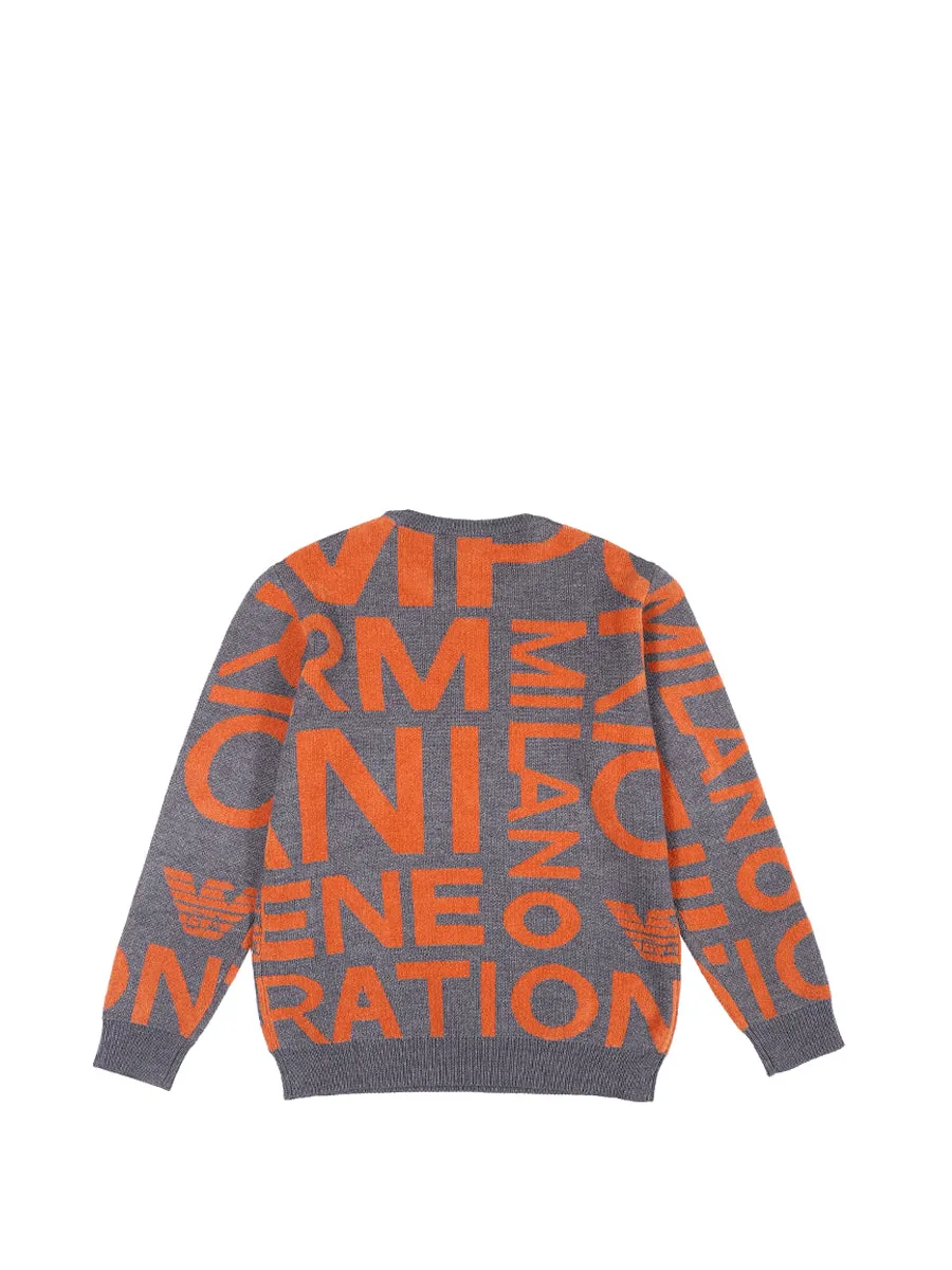Emporio Armani Kids Intarsia Crewneck Jumper