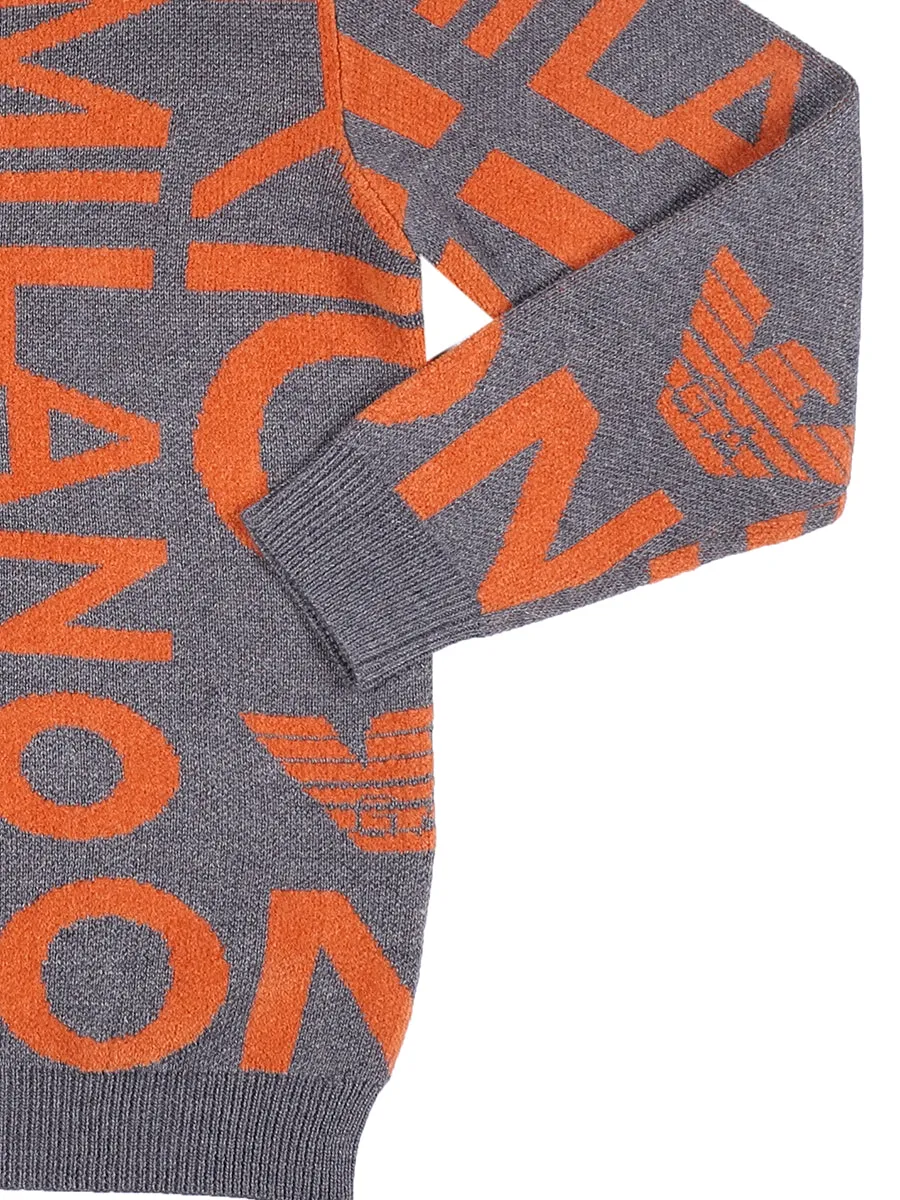 Emporio Armani Kids Intarsia Crewneck Jumper