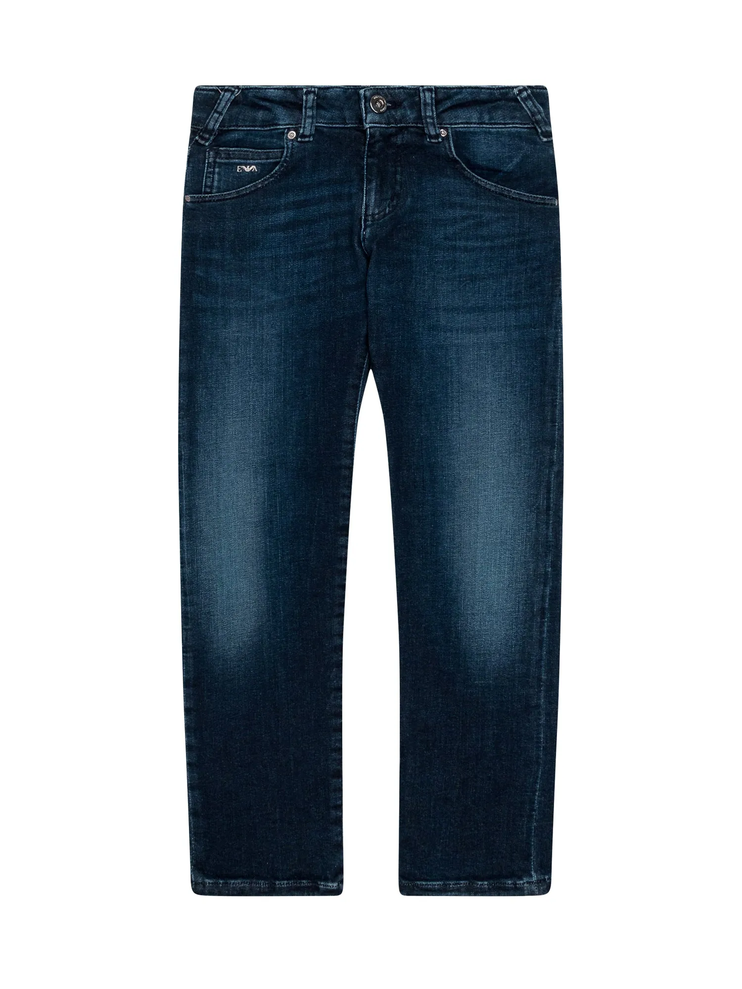 Emporio Armani Kids Logo Detail Straight Fit Jeans