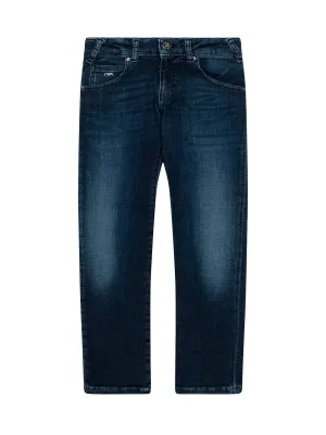 Emporio Armani Kids Logo Detail Straight Fit Jeans