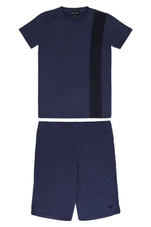 Emporio Armani Kids Logo Embroidered Two-Piece Set