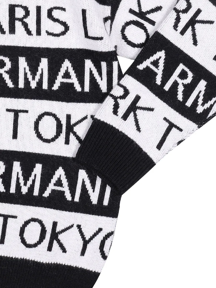 Emporio Armani Kids Logo Intarsia Pullover